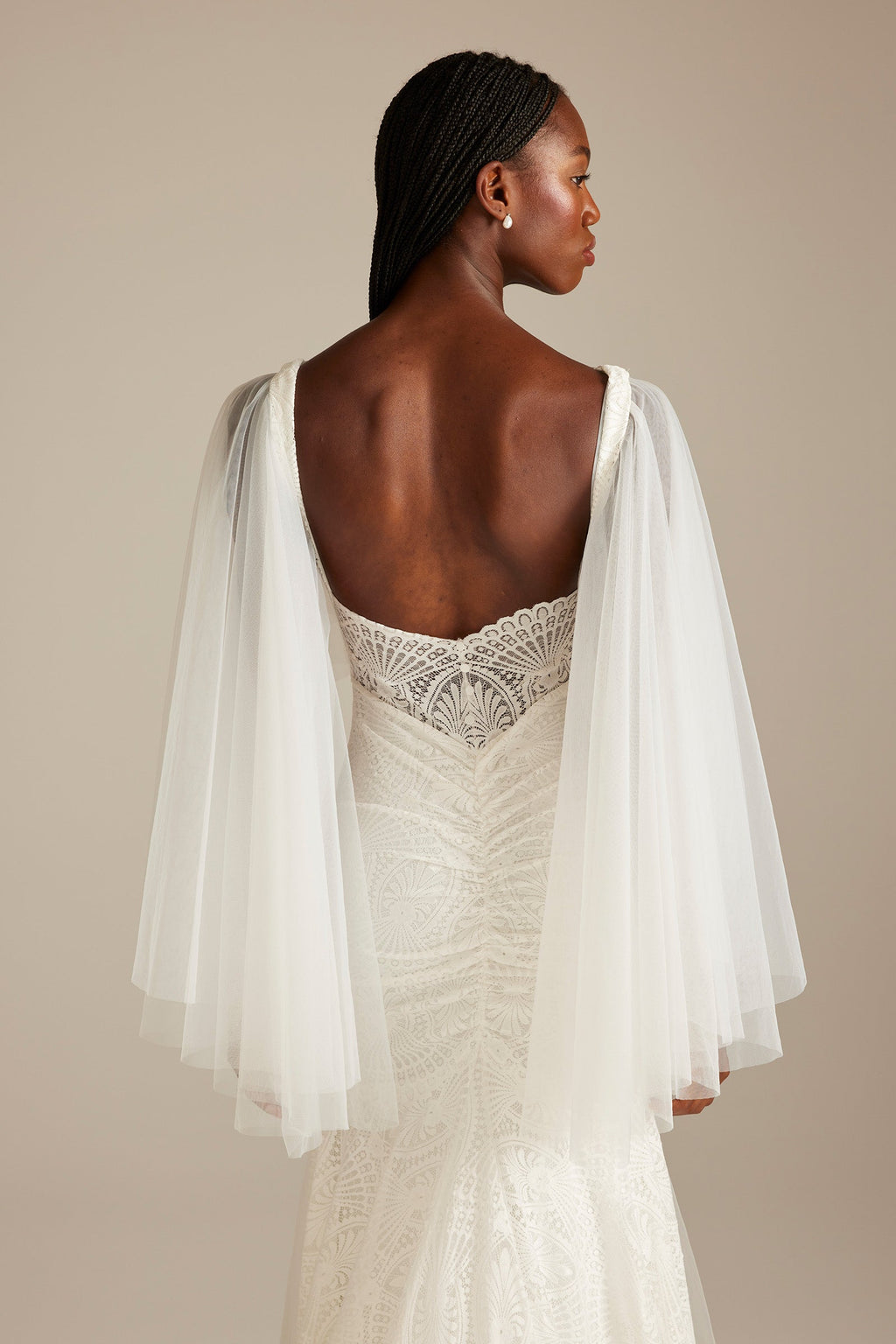 Poppy wedding Dress sleeves paired with Sienna Wedding Dress